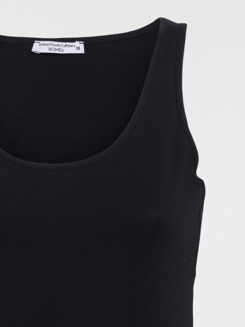 Débardeur basique noir femme