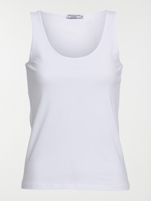 Débardeur basique blanc femme