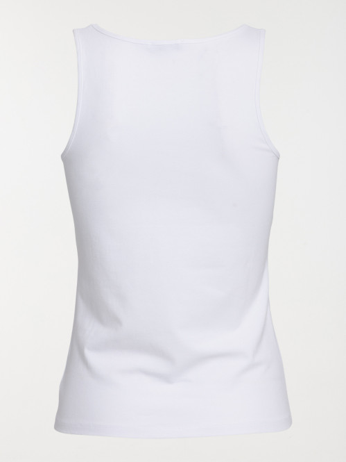 Débardeur basique blanc femme