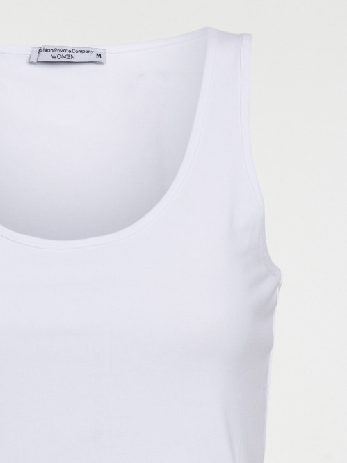 Débardeur basique blanc femme