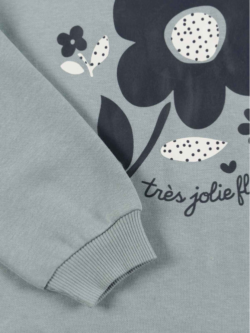 Sweat motifs fleurs fille...