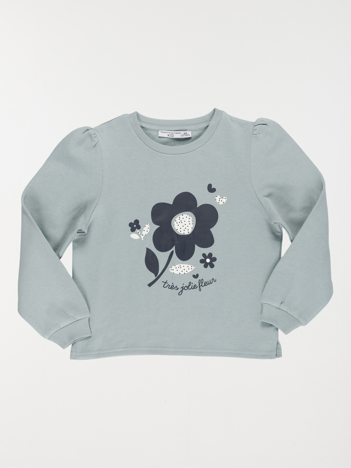 Sweat motifs fleurs fille (3-12A)