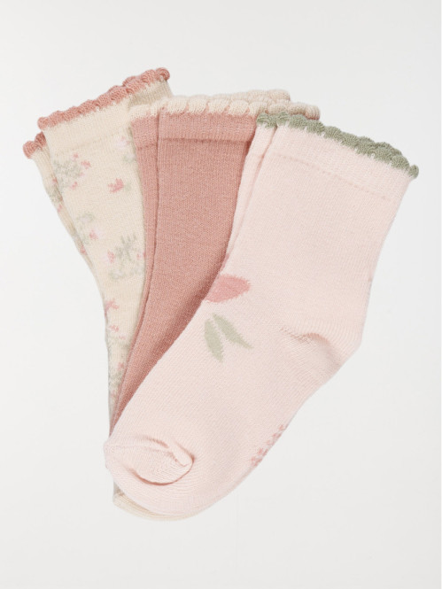Lot de 3 paires de chaussettes bébé