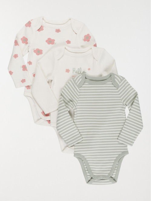 Lot 3 bodies petit amour fille (3-24M)