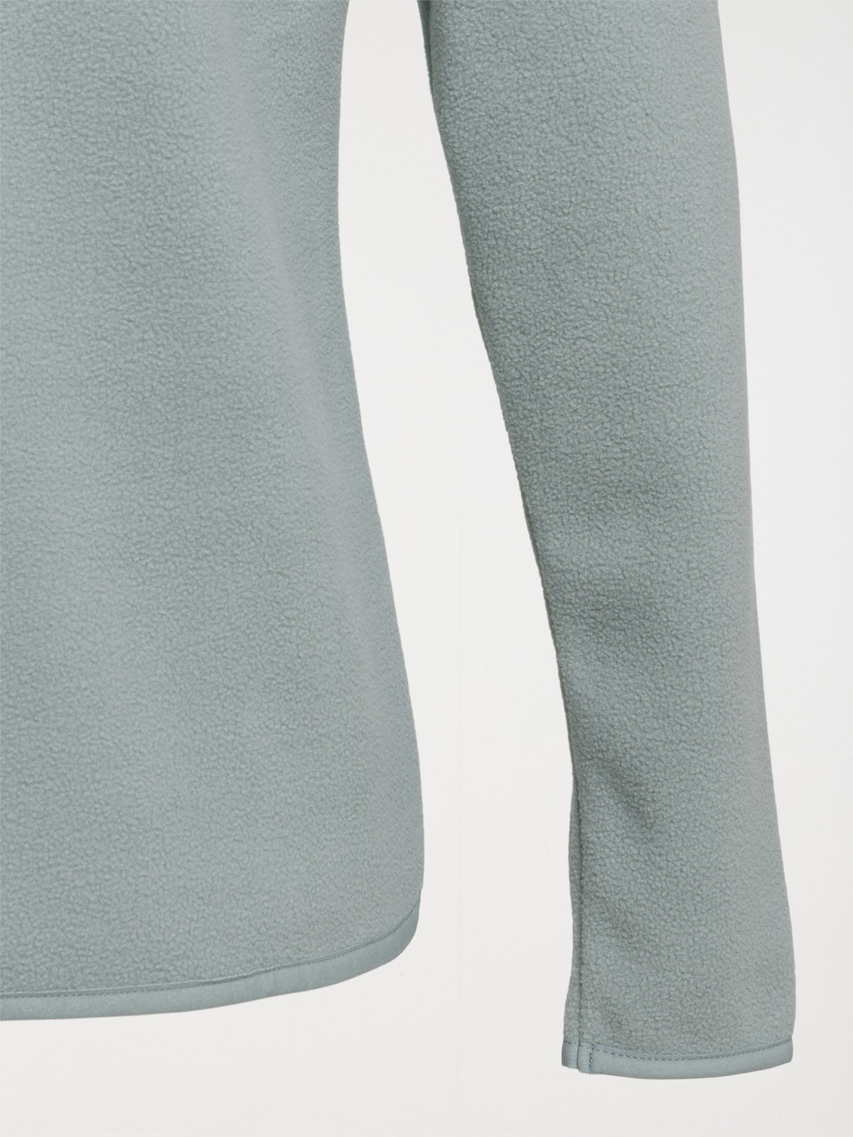 Polaire jade col montant zippé femme