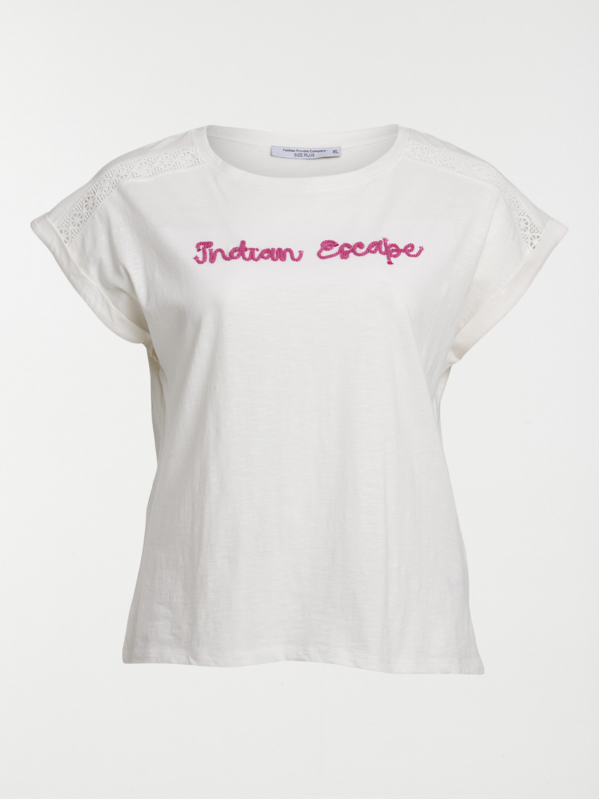 T-shirt brodé grande taille femme