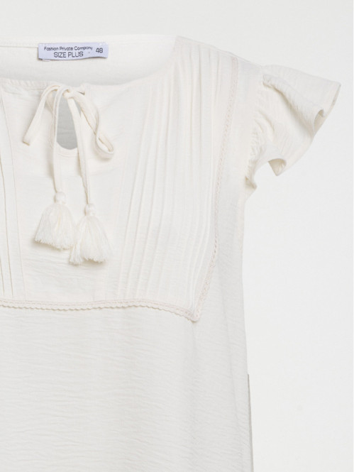 Blouse liens pompons grande...