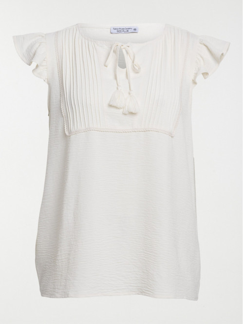 Blouse liens pompons grande...