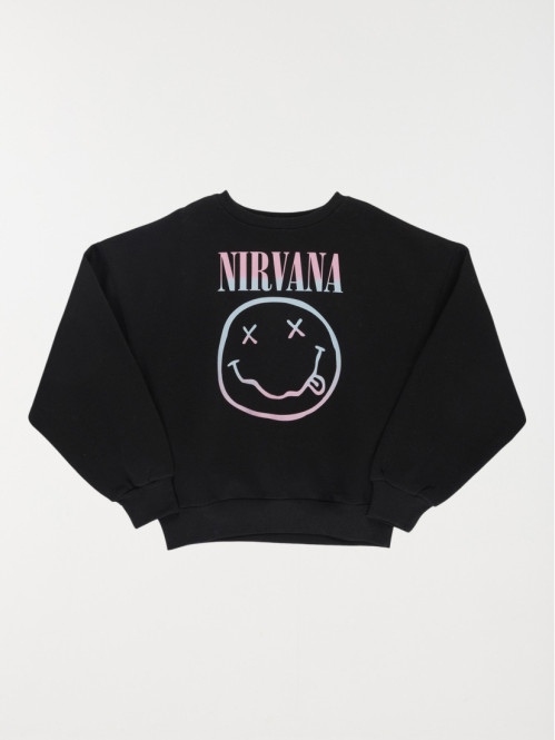Sweat Nirvana fille noir (XXS-M)