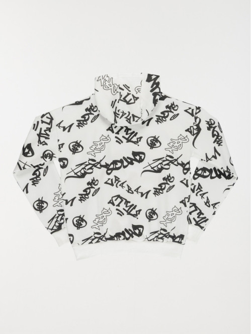 Sweat à capuche imprimé...