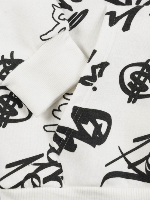 Sweat à capuche imprimé...