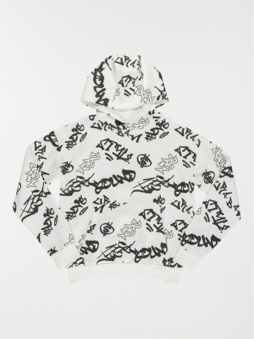 Sweat à capuche imprimé garçon (XXS-M)