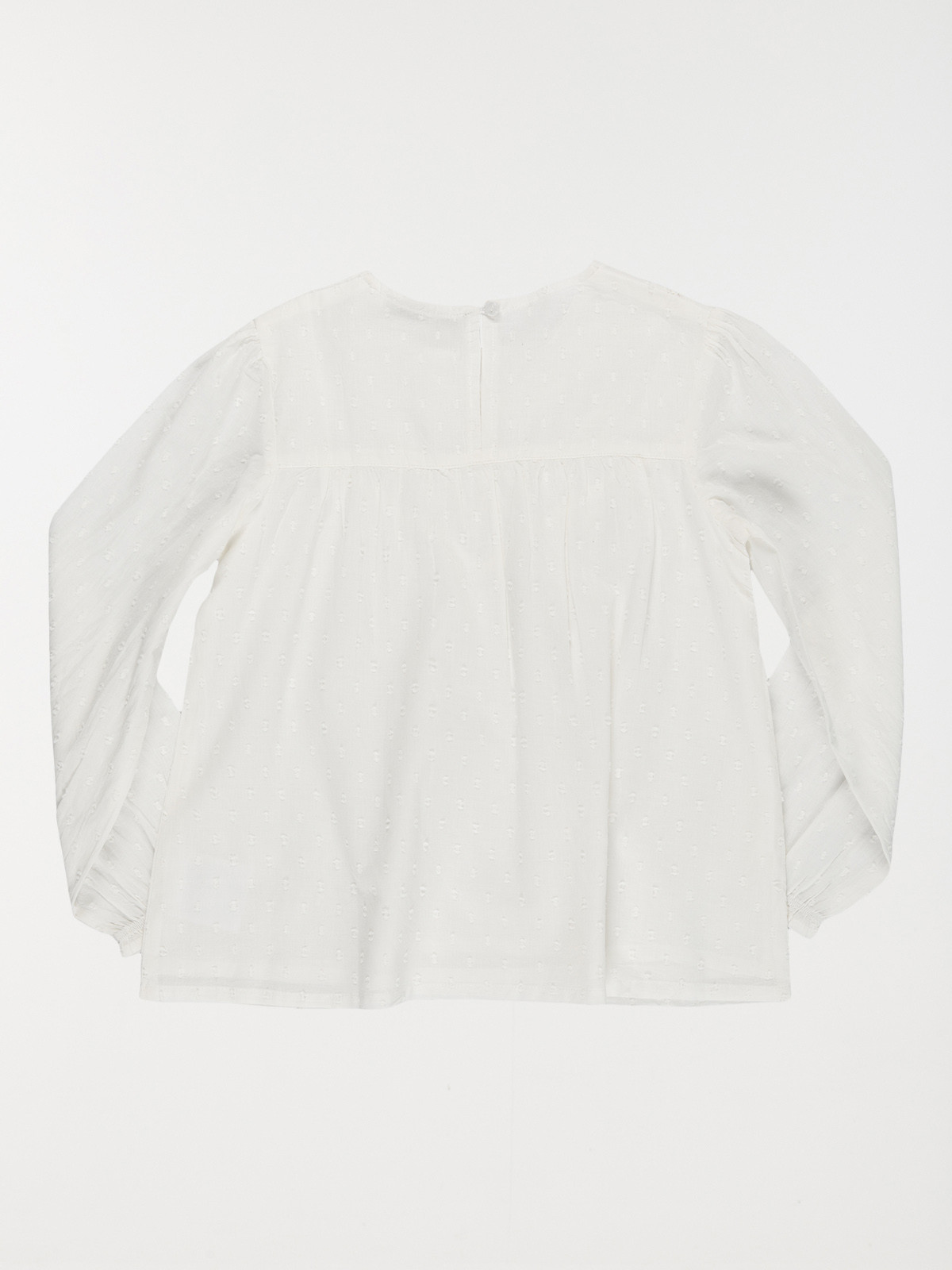 Blouse plumetis blanche fille (3-12A)