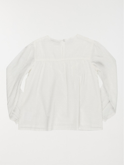 Blouse plumetis blanche...