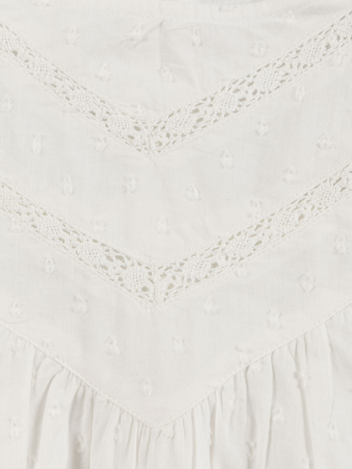 Blouse plumetis blanche fille (3-12A)