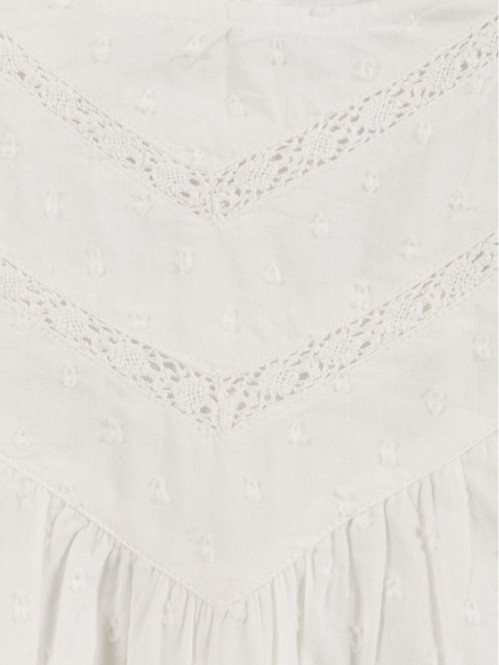 Blouse plumetis blanche...