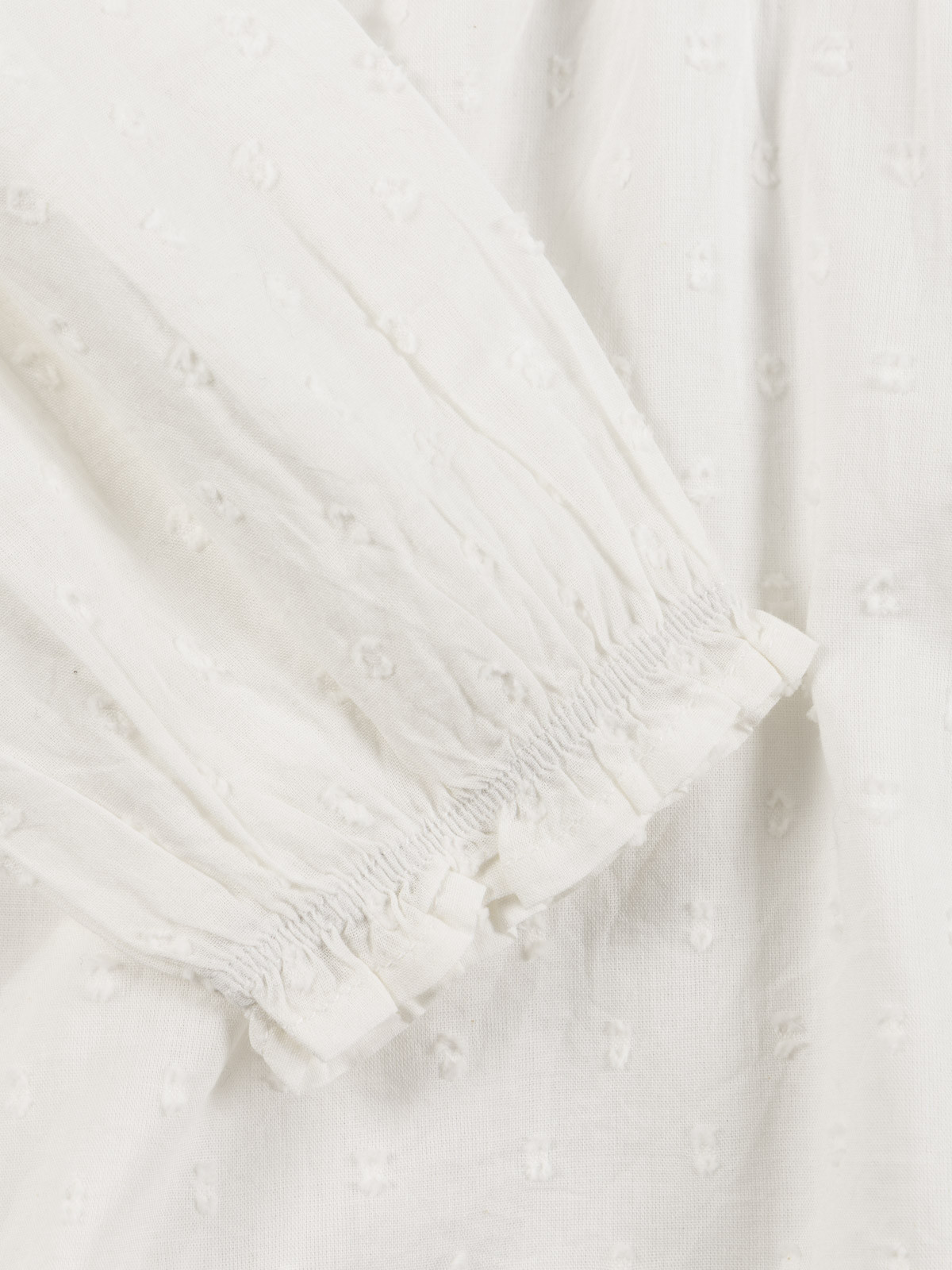 Blouse plumetis blanche fille (3-12A)