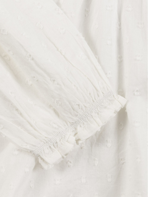 Blouse plumetis blanche...