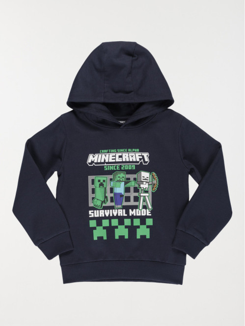 Sweat à capuche Minecraft...