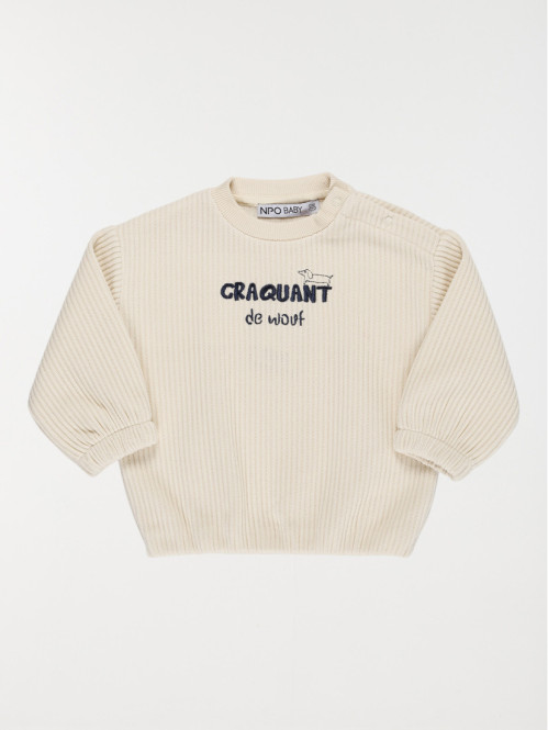 Sweat en velours garçon (3-36M)