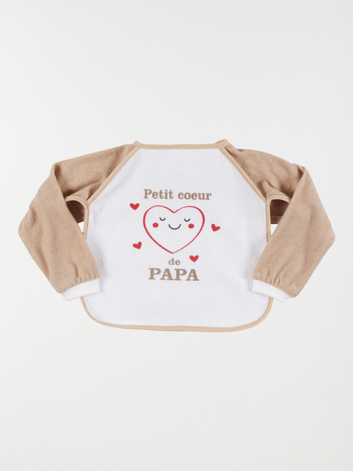 Bavoir petite coeur de bébé papa