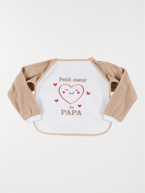 Bavoir petite coeur de bébé papa