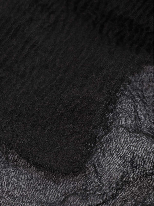 Foulard uni noir femme