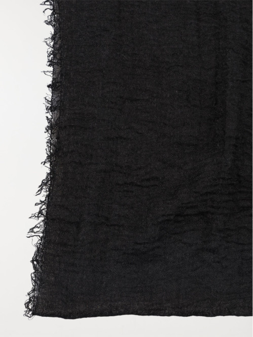 Foulard uni noir femme