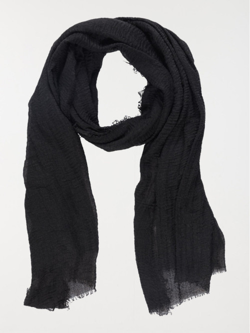 Foulard uni noir femme