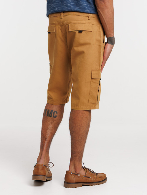Bermuda cargo caramel homme