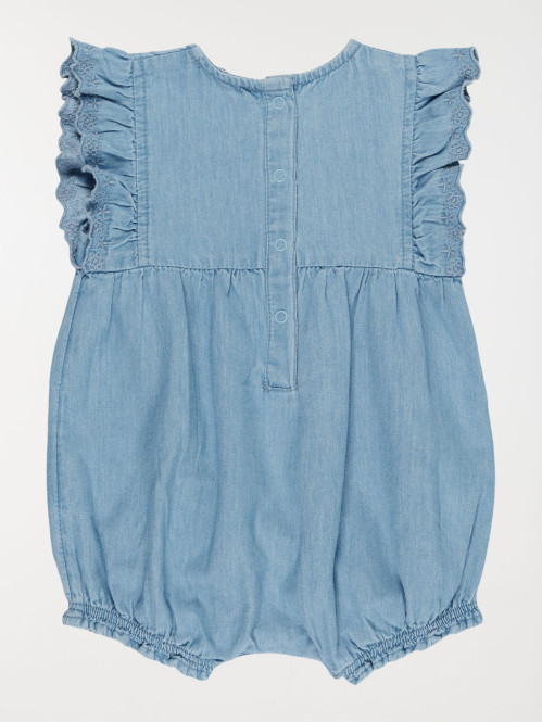 Barboteuse bleach denim...