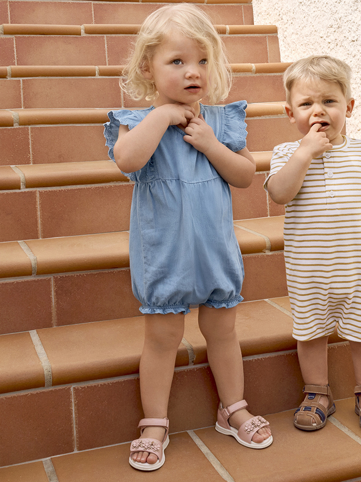 Barboteuse bleach denim fille (3-36M)