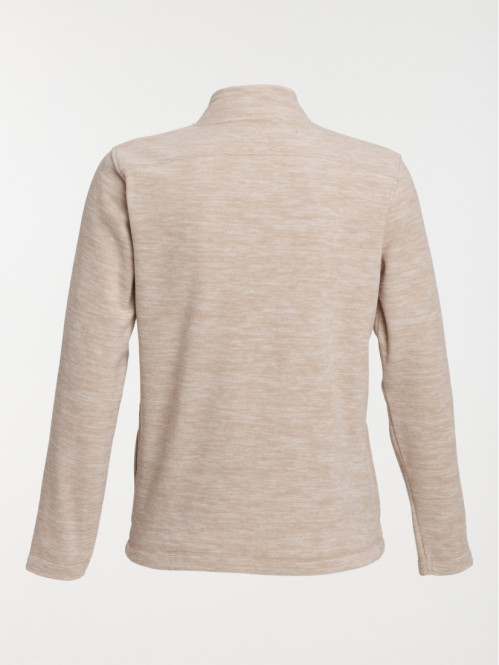 Polaire beige chiné zippé...