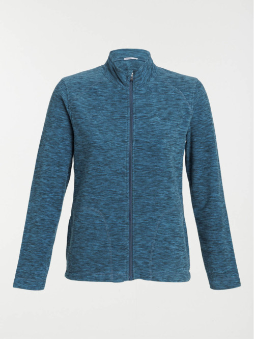 Polaire canard chiné zippé femme