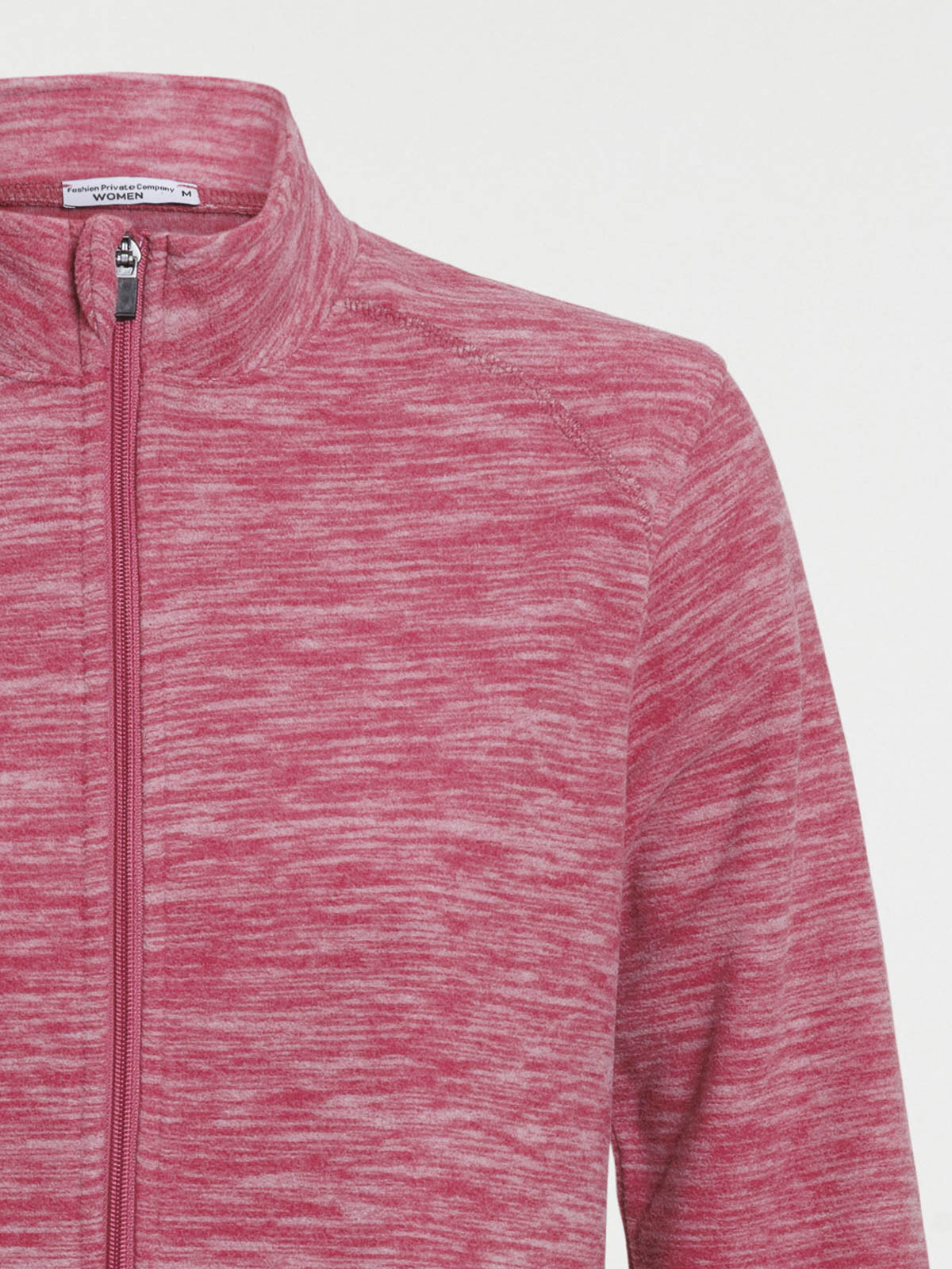 Polaire corail chiné zippé femme