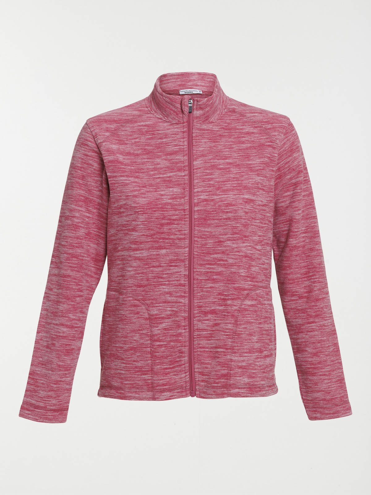 Polaire corail chiné zippé femme