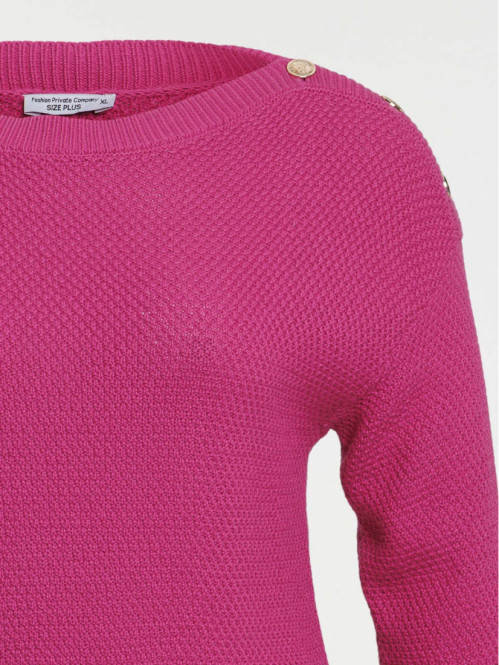 Pull boutons épaules femme...