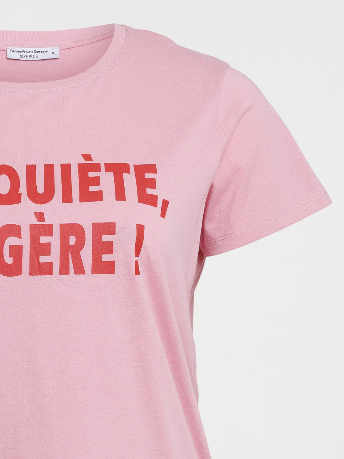 T-shirt message grande taille femme