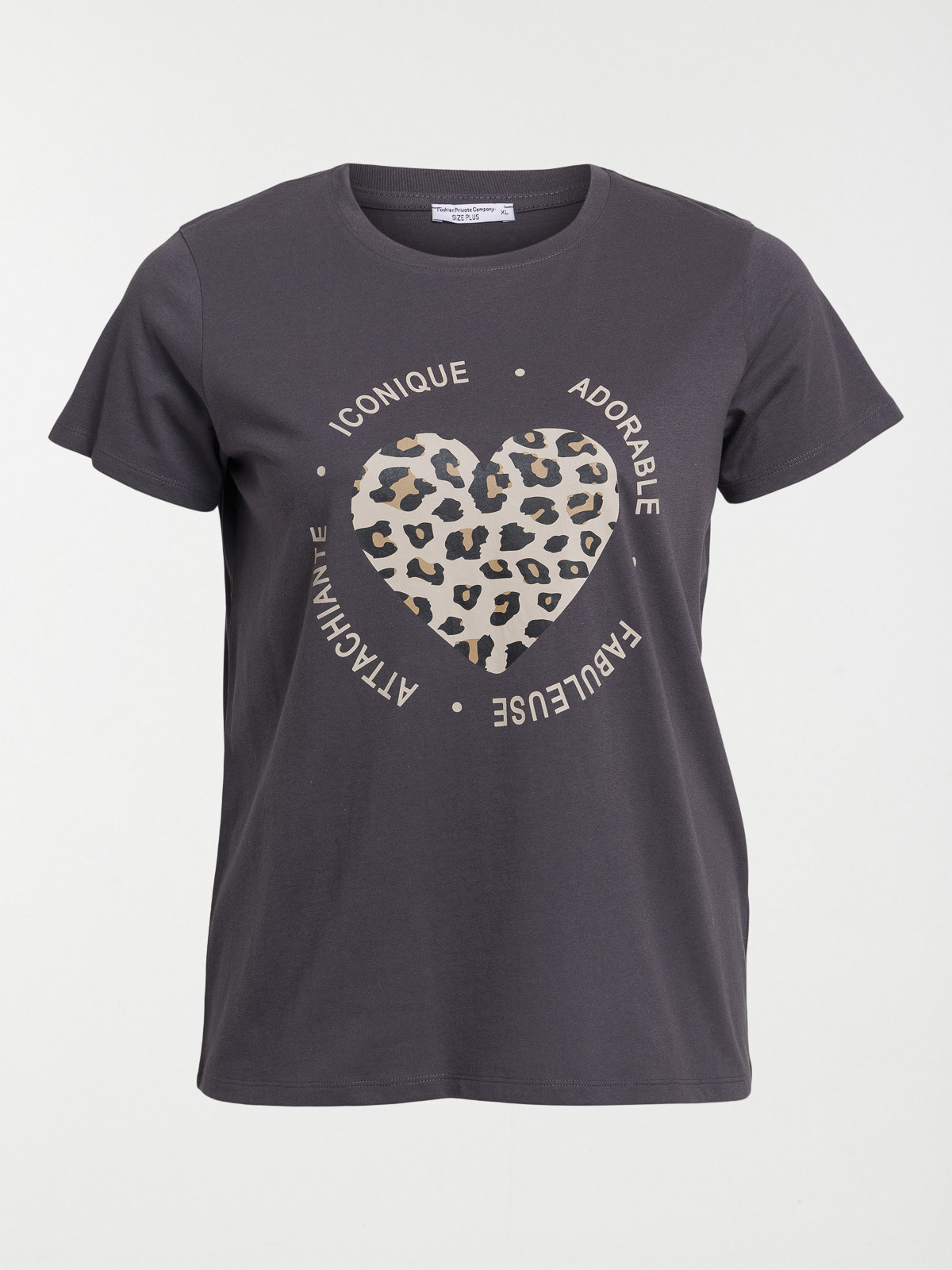T-shirt léopard grande taille femme
