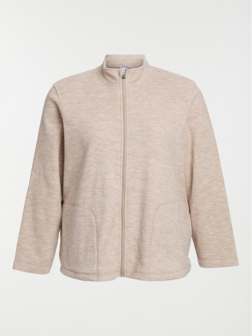 Sweat polaire zippé grande taille femme