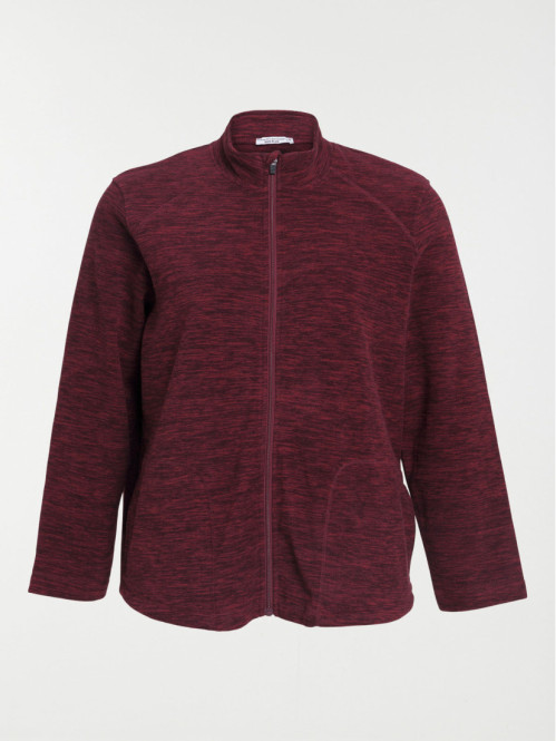 Sweat polaire zippé femme grande taille