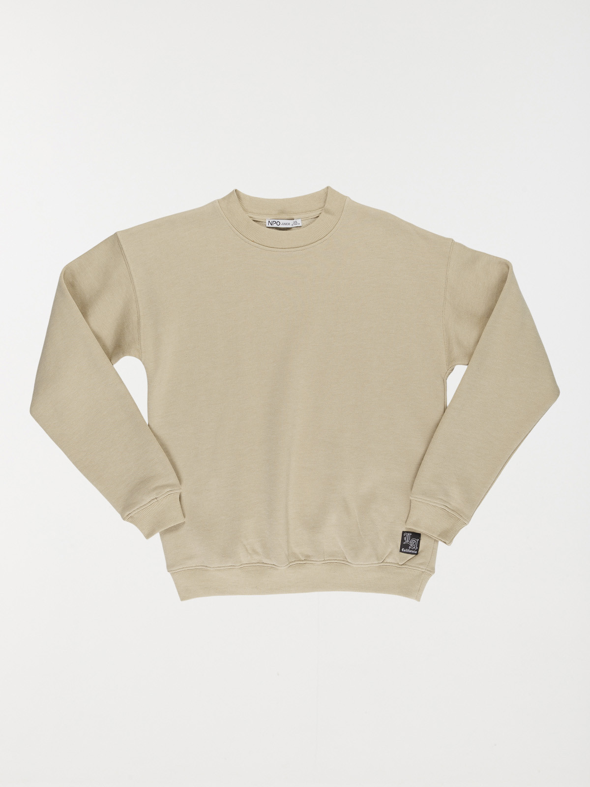Sweat uni col rond garçon (XXS-M)
