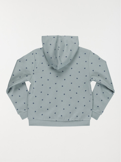 Sweat capuche coeur fille...
