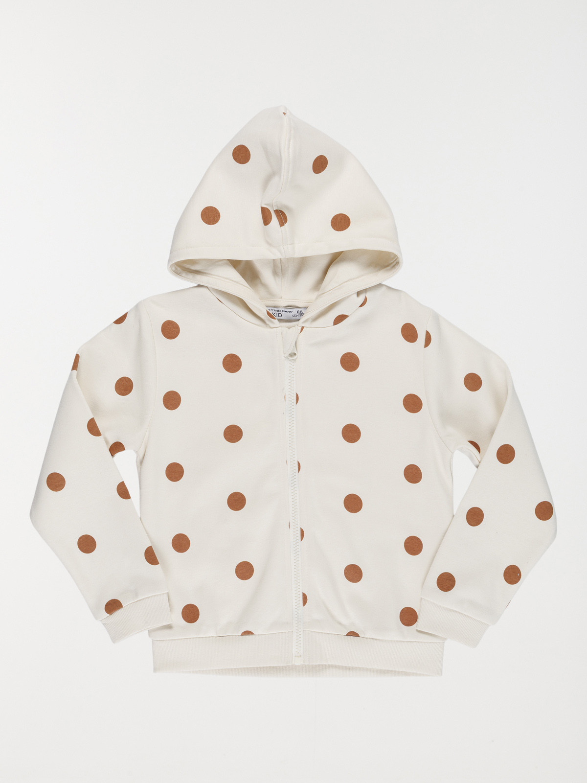 Sweat capuche à pois fille (3-12A)