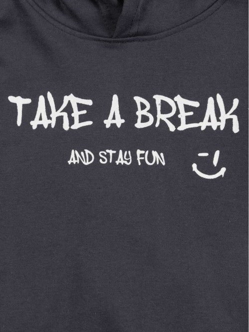 Sweat à capuche graphite...