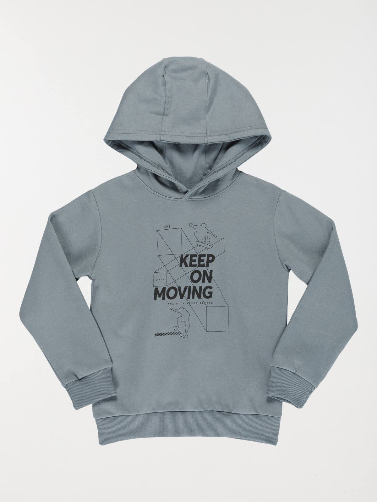 Sweat à capuche skateur garçon (3-12A)