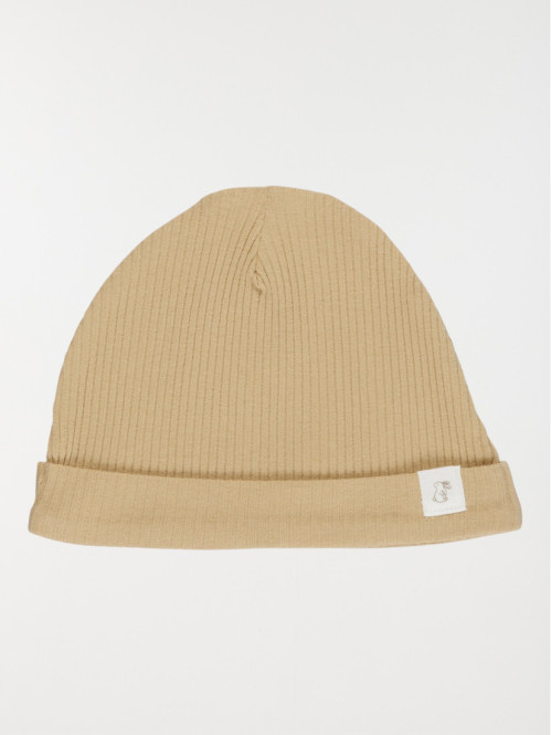Bonnet naissance lapin sucre roux bébé