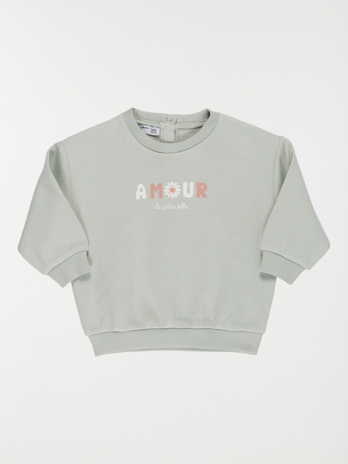 Sweat à message amour fille (3-36M)