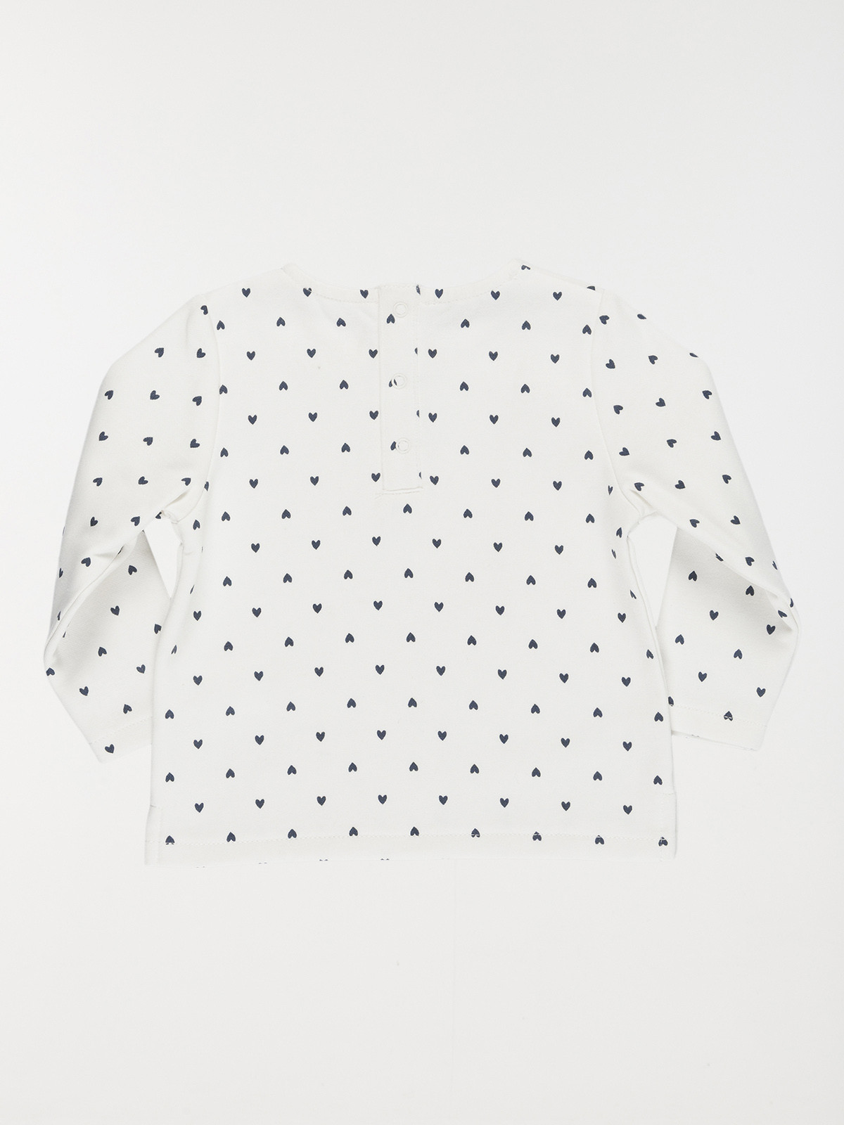 Sweat écru motif coeurs fille (3-36M)