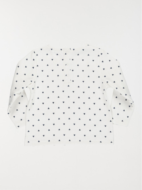 Sweat écru motif coeurs...